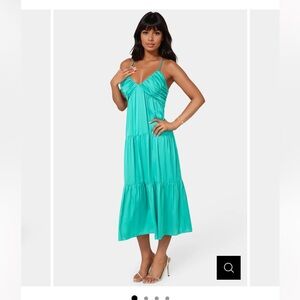 bebe Turquoise Maxi Dress Long NWT